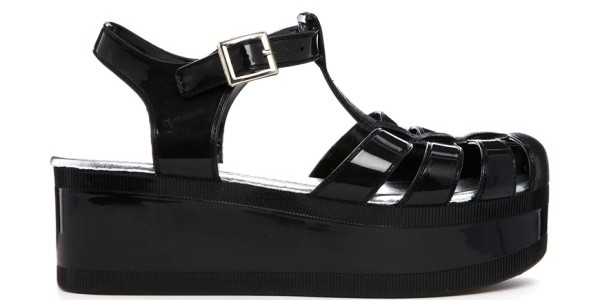 Truffle Jelly Flatform T-bar Sandals