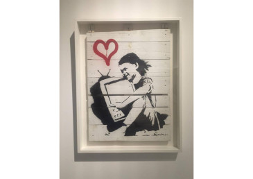 banksy wood art