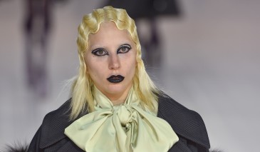 A model walks the runway wearing Marc Jacobs Fall 2016 during New York Fashion Week at Park Avenue Armory on February 18, 2016 in New York City.