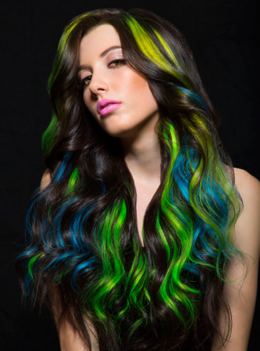 neon hair