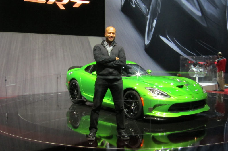 ralph-gilles-with-2014-srt-viper-stryker-green